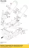 1431015H03H01, Suzuki, silenziatore suzuki gsx bking bk bka hayabusa r ruf bkau2 ru2 rauf raz ra bkuf bku2 razuf z rz gsx1300r gsx1300ra 1300 , Nuovo