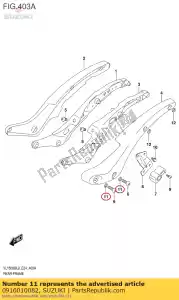 Suzuki 0916010082 washer 10.5x19x - Bottom side