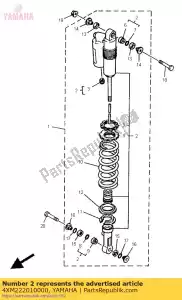 Yamaha 4XM222010000 demper sub assy - Onderkant