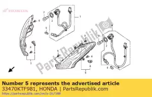 honda 33470KTF981 unité de clignotant, l. fr. - La partie au fond