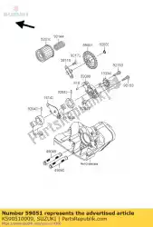 Here you can order the gear-spur,pump from Suzuki, with part number K590510009: