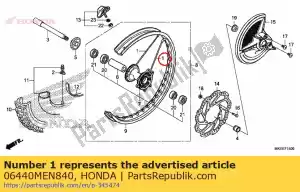 honda 06440MEN840 spaakset, fr. (240 mm) - Onderkant