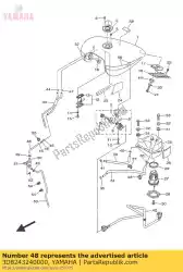 Ici, vous pouvez commander le tuyau 13 auprès de Yamaha , avec le numéro de pièce 3D8243240000: