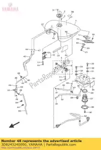 yamaha 3D8243240000 tuyau 13 - La partie au fond