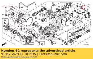 Honda 91352GAZ930 o-ring, 8.5x1.5 - Bottom side