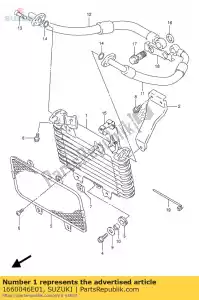 Suzuki 1660046E01 refroidisseur assy, ??huile - La partie au fond