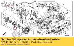 Tutaj możesz zamówić zestaw popychaczy, krzywka od Honda , z numerem części 42440HN5671: