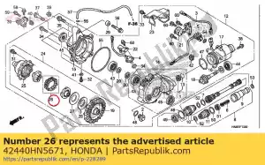 honda 42440HN5671 conjunto de seguidores, cam - Lado inferior