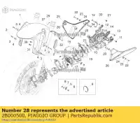 2B000500, Piaggio Group, Protetor de respingo frontal aprilia  caponord zd4vk000, zd4vka, zd4vk001, zd4vka01 1200 2013 2014 2015 2016, Novo