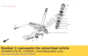 honda 45468GCF670 prowadnica, linka hamulca dolna - Dół