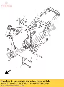 Yamaha 3MW211100033 frame comp. - Onderkant