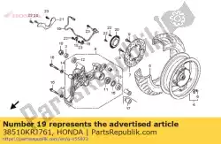 Aqui você pode pedir o sensor, rr. Velocidade da roda em Honda , com o número da peça 38510KRJ761: