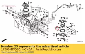 honda 17580MFJD00 deksel, brandstofconnector - Onderkant