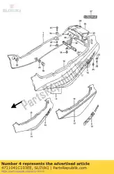 afdekraam, frame, rechts van Suzuki, met onderdeel nummer 4711041C103EE, bestel je hier online: