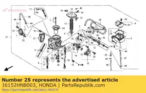 honda 16152HN8003 perno, braccio - Il fondo