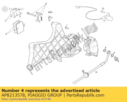 Aprilia AP8213578, Stift + bremsfeder, OEM: Aprilia AP8213578