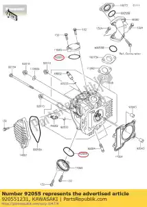 kawasaki 920551231 anillo-o, ajuste la tapa klf110-b2 - Lado inferior