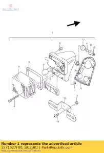 suzuki 3571027F00 montaje de la lámpara, trasero - Lado inferior