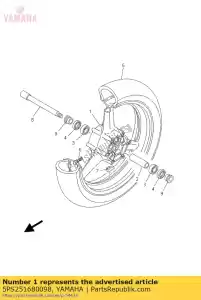 yamaha 5PS251680098 roda fundida, dianteira - Lado inferior