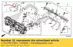 Honda 17201MCZ003 wspólny, czterokierunkowy - Dół