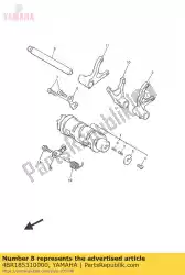 Ici, vous pouvez commander le barre, guide de fourchette de changement de vitesse 1 auprès de Yamaha , avec le numéro de pièce 4BR185310000: