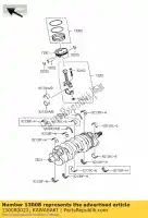 130080023, Kawasaki, ring-set-zuiger kawasaki zx6r ninja p zx 6r 600 , Nieuw