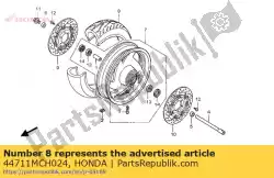 Here you can order the tire,fr(dun) from Honda, with part number 44711MCH024: