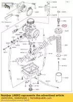 16003006, Kawasaki, blocco regolazione cavo dado kawasaki kx  a b d e g c kmx j kx250 kx500 kx60 kx80 kmx125 kx125 kmx200 lw sw kx65 65 60 500 250 80 125 200 , Nuovo