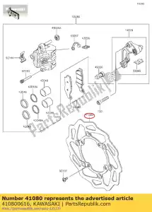 kawasaki 410800616 disco, fr, 270 mm kx250zff - Lado inferior