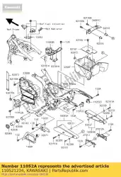 Here you can order the bracket,side cover lo from Kawasaki, with part number 110521234: