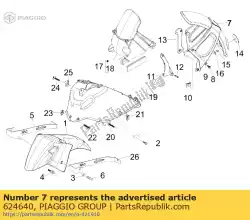 Qui puoi ordinare parafango posteriore da Piaggio Group , con numero parte 624640: