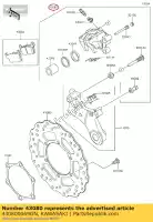 430800069GN, Kawasaki, caliper-sub-assy, ??rr, silv klx25 kawasaki  klx 250 300 2009 2010 2011 2012 2013 2014 2015 2016 2017 2018 2019 2020 2021, Nowy