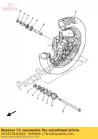 5X3253810000, Yamaha, Axle, wheel yamaha fj 1100 1200 1985 1986 1987, New