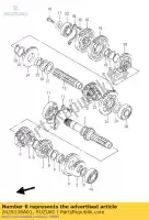 2425138A01, Suzuki, bieg, 5. nap?d suzuki vs vx 600 750 800 1985 1986 1987 1988 1990 1991 1992 1993 1994 1995 1996 1997 1998 1999 2000 2001 2002 2003 2004 2005, Nowy