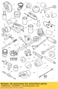 triumph T3880640 nokkenas distributieplaat - Onderkant