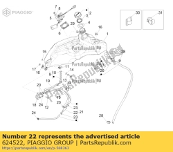 Aprilia 624522, Vacuümfilter, OEM: Aprilia 624522