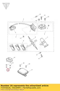 triumph T3555026 washer, 6.4 x 18 x 1.6 - Bottom side