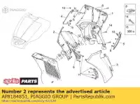 AP8184851, Piaggio Group, carenatura anteriore rh. nero aprilia  scarabeo 300 2009 2010, Nuovo