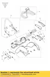 Ici, vous pouvez commander le t2308440-cx garde-boue arrière auprès de Triumph , avec le numéro de pièce T2308440CX: