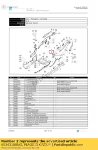 Piaggio Group 65343100NG parte posterior del cuerpo lado izquierdo - Lado inferior