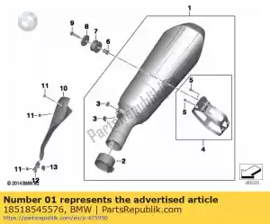 bmw 18518545576 rear muffler - Bottom side