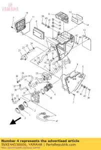 yamaha 5VKE44530000 junta, filtro de aire 1 - Lado inferior