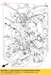 Yamaha 4TX149000000 carburador assy - Lado inferior