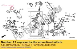 Tutaj możesz zamówić pokrywa, uchwyt ? Rodkowy od Honda , z numerem części 53130MCA000: