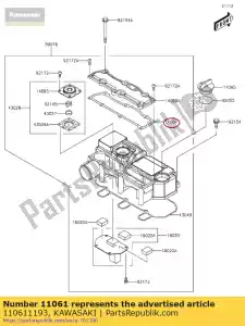 kawasaki 110611193 01 uszczelka, kolektor dolotowy co - Dół