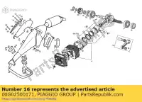 00G02500171, Piaggio Group, Conn rod cojinete de agujas de extremo grande derbi atlantis atlantis o predator o 50 1999 2001, Nuevo