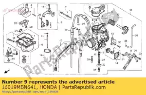 Honda 16019MBN641 leva comp., strozzatore - Il fondo