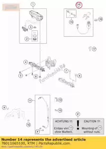 ktm 78011065100 conjunto de cerradura de encendido str.le 08 - Lado inferior