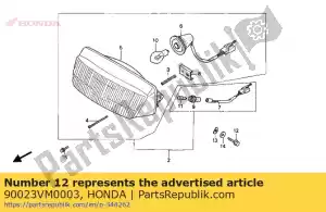 Honda 90023VM0003 atornillar un juego de asientos. - Lado inferior