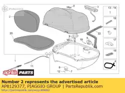 Tutaj możesz zamówić poduszka do siedzenia od Piaggio Group , z numerem części AP8129377: